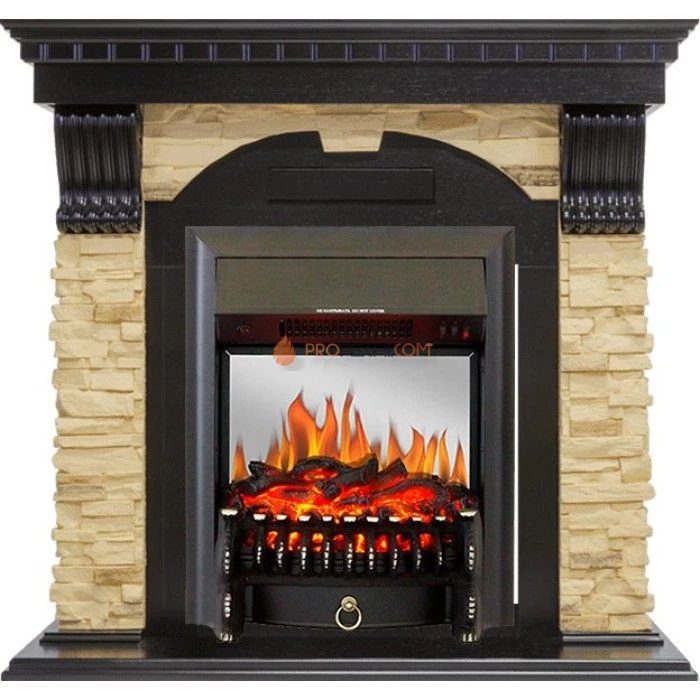 Каминокомплект Royal Flame Dublin - Венге / Сланец с очагом Fobos FX M Black