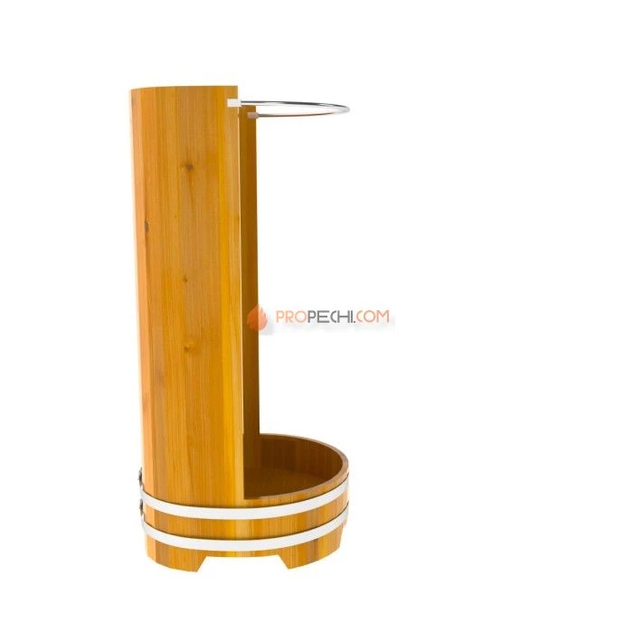 Душевая кабина BentWood с держателем для шторки (лиственница натуральная Рустик)