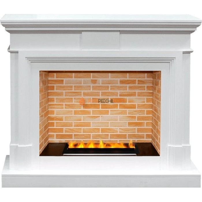 Каминокомплект Dimplex Coventry - Белый / Кирпич с очагом Cassette 400 LNH-INT PS (без дров)