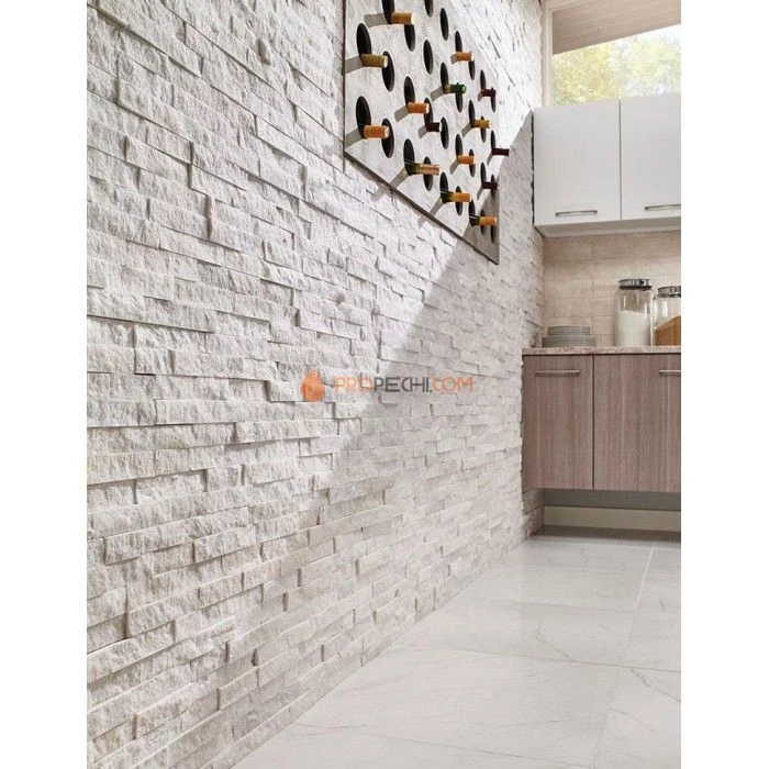 Панель Классик Кварцит Белый (600х150мм) упак. (7шт/0,63м2)