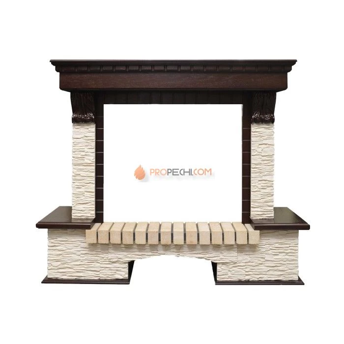 Каминокомплект Dimplex Pierre Luxe - Темный дуб / Сланец мелкий с очагом Symphony 26 inch DF2608-INT