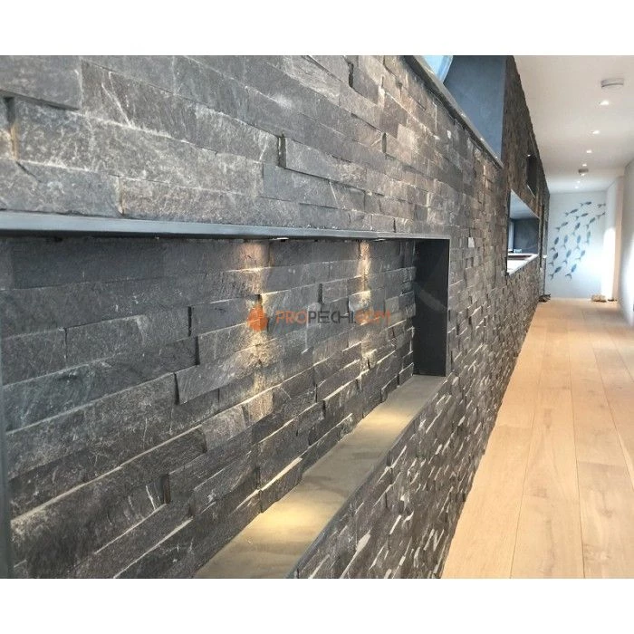 Панель Сланец черный нарезка (70х300мм) упак. (20шт/0,42м2)