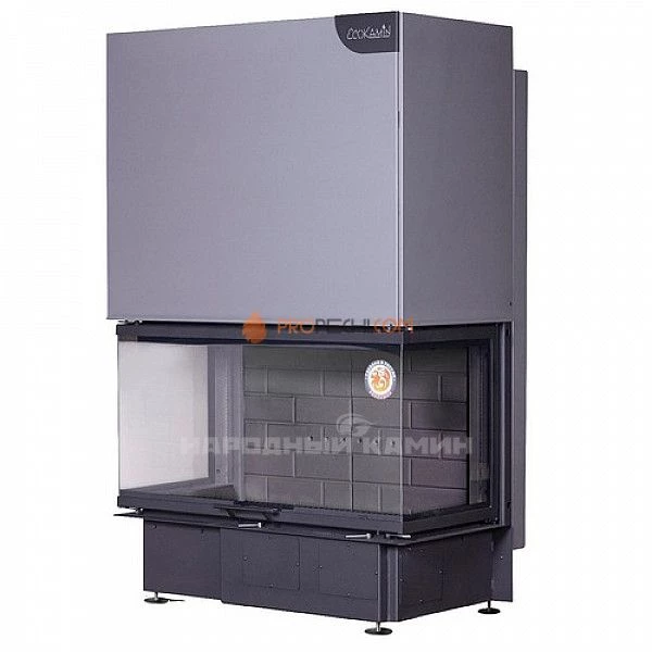 ДЕЛЬТА 1000КB три стекла черный шамот