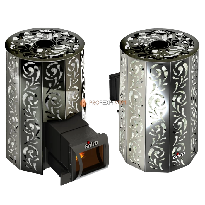 Дровяная банная печь Grill’D Violet Long Pro