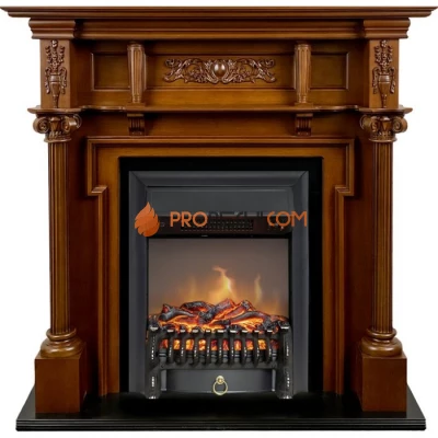 Каминокомплект Royal Flame Oxford - Орех с очагом Fobos FX M Black
