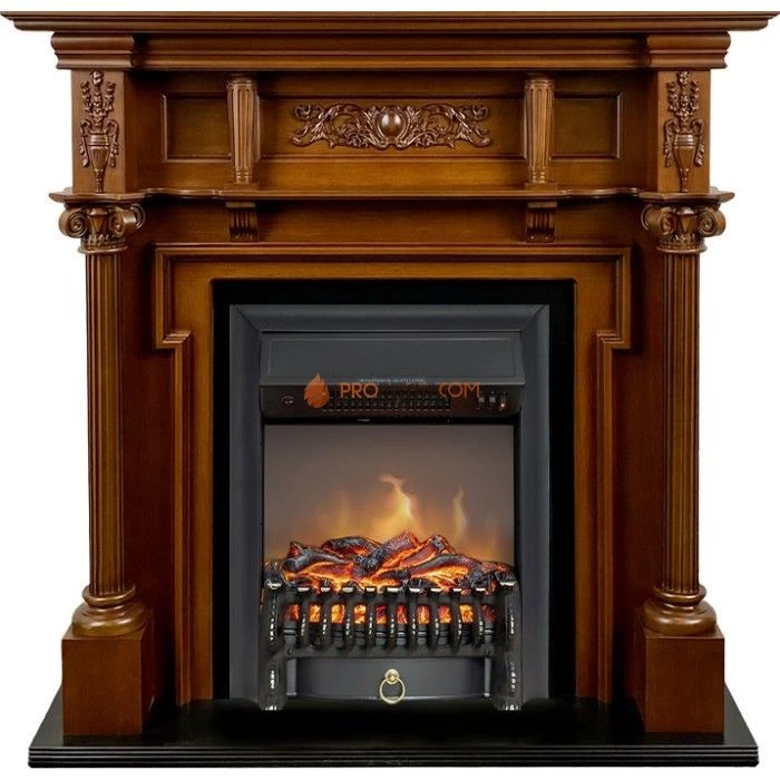 Каминокомплект Royal Flame Oxford - Орех с очагом Fobos FX M Black