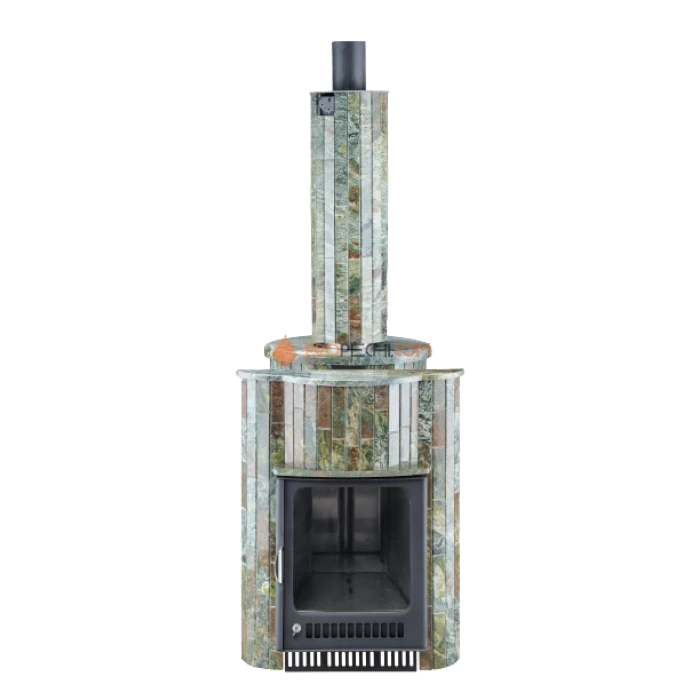 Дровяная печь для бани Ферингер Оптима До 28 м³ - Жадеит - наборные ламели