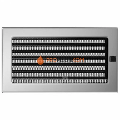 Вентиляционная решетка Kratki 17х30 с жалюзи никель