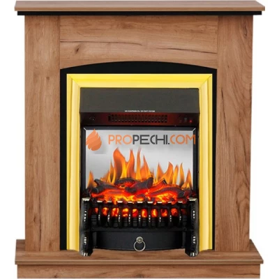Каминокомплект Royal Flame Barcelona (разборный) - Дуб табачный с очагом Fobos FX M Brass