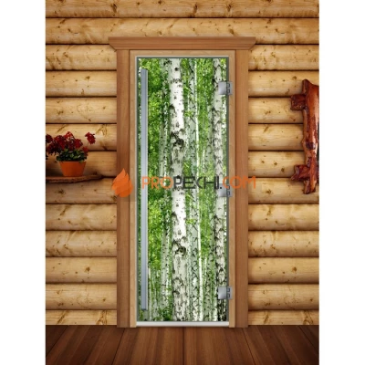 Дверь для бани DoorWood Престиж Фотопечать А084, 1900x700 мм