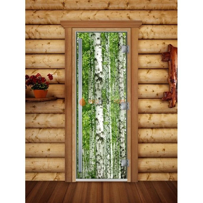 Дверь для бани DoorWood Престиж Фотопечать А084, 1900x700 мм
