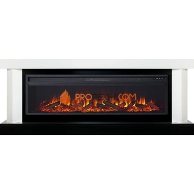 Каминокомплект Royal Flame Vancouver 60 - Белый с черным с очагом Vision 60 LOG LED