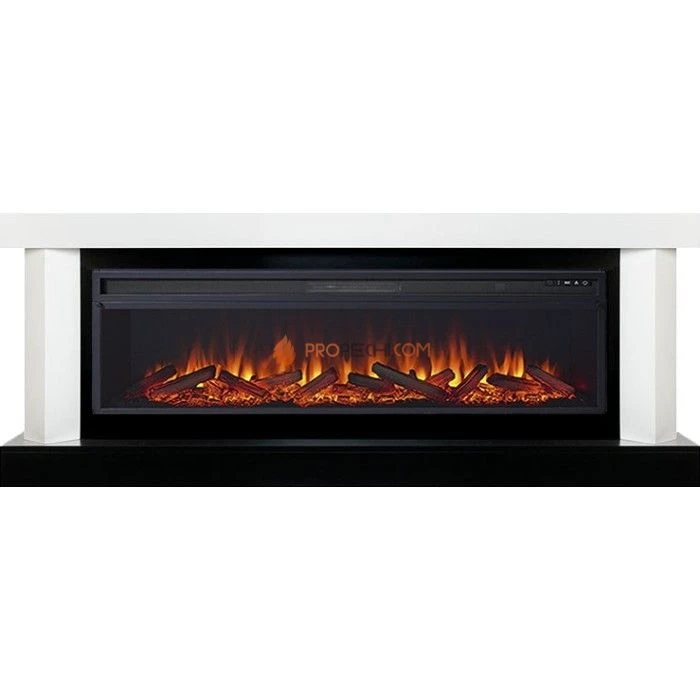 Каминокомплект Royal Flame Vancouver 60 - Белый с черным с очагом Vision 60 LOG LED