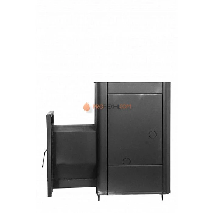 Дровяная печь для бани Варвара Мини удлиненная топка Панорамная дверь