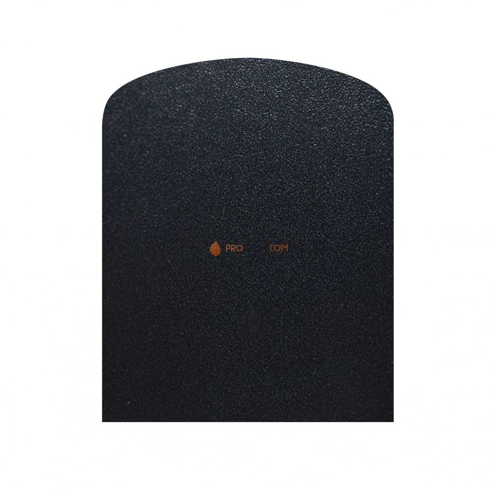 Лист притопочный стальной Ogner Прямой-Радиус черный 1000x800