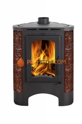 Бавария Угловая Радиус изразцовая Барокко коричневый с металлической крышкой