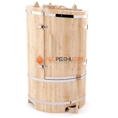 Кедровая бочка НКЗ круглая со скошенной крышкой