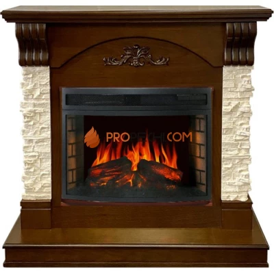 Каминокомплект Royal Flame Prague - Темный дуб/Сланец бежевый с очагом Dioramic 25 LED FX