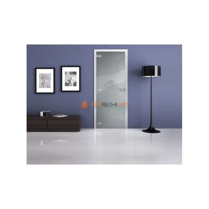 Стеклянная межкомнатная дверь DoorWood с фотопечатью Ral 9018, 2000х600 мм