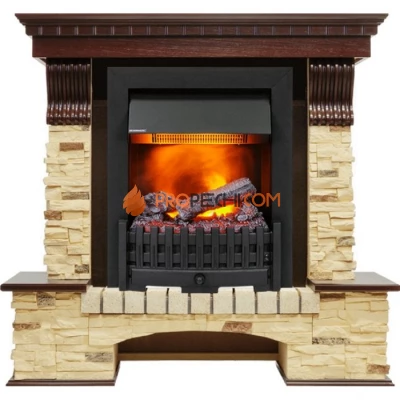 Каминокомплект Dimplex Pierre Luxe угловой - Темный дуб / Сланец (Высота 1005мм) с очагом Danville Black FB2