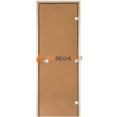 Дверь для бани Harvia STG 9x21 коробка осина, стекло бронза