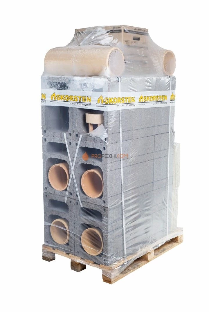 Комплект дымохода Skorsten с вент.каналом Д160 4м