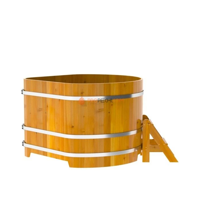 Купель BentWood угловая из натуральной лиственницы 1,37х1,37 Рустик