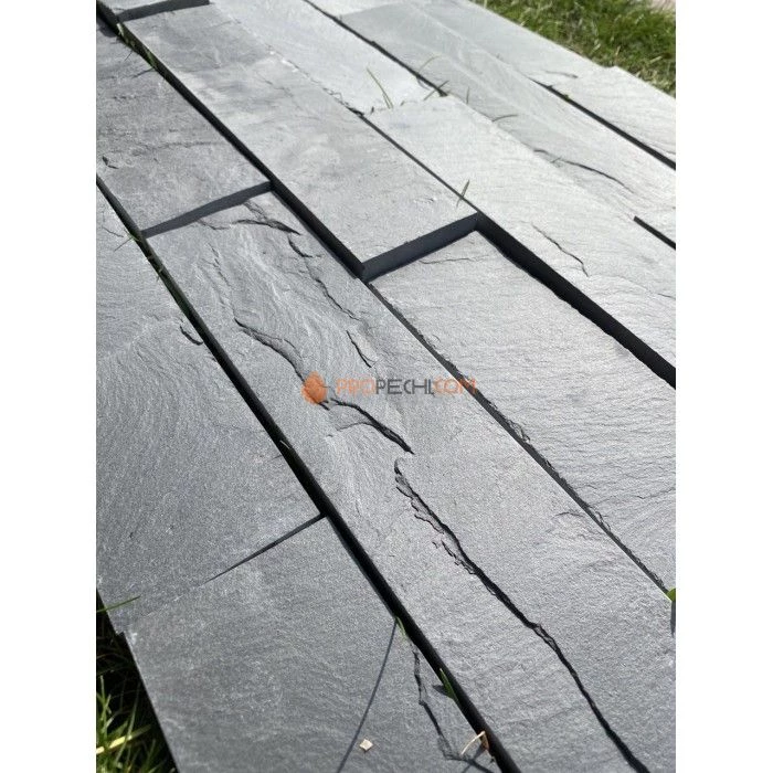 Панель Сланец черный нарезка (70х300мм) упак. (20шт/0,42м2)