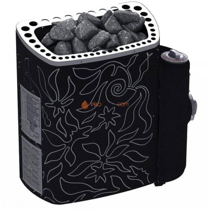 Электрическая печь SAWO Dragonfire ScandiFire SCA-60NB-DRF-BL-P-C 6 кВт (со встроенным пультом)