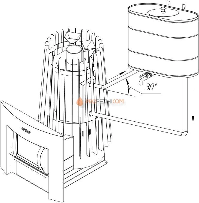 Теплообменник Grill`D AISI 430 2мм, 1,8л Cometa