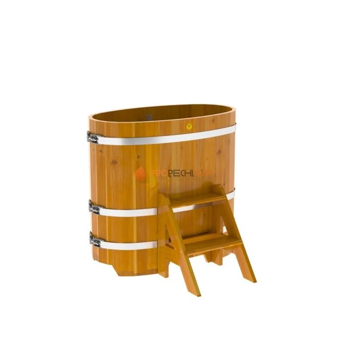 Купель BentWood овальная из натуральной лиственницы 0,59х1,06 Рустик