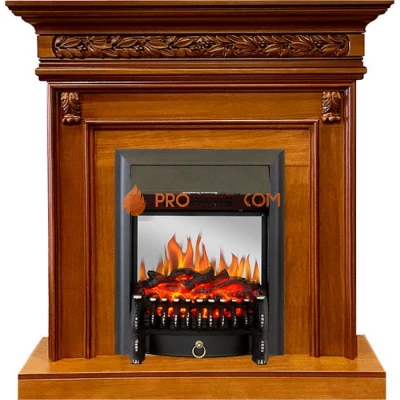Каминокомплект Royal Flame Valletta - Орех с очагом Fobos FX M Black