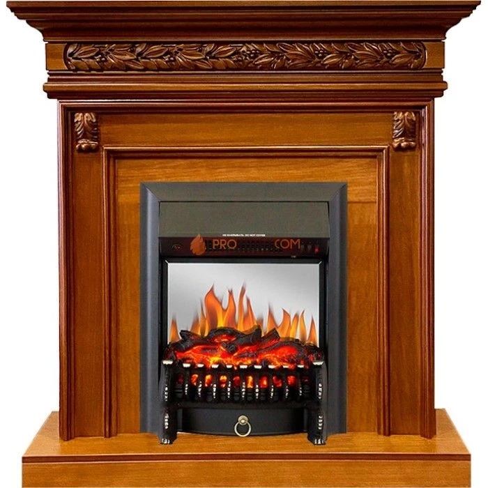 Каминокомплект Royal Flame Valletta - Орех с очагом Fobos FX M Black
