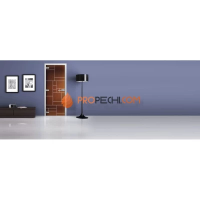 Стеклянная межкомнатная дверь DoorWood с рисунком MG-05 Бронза матовая, 2000х600 мм