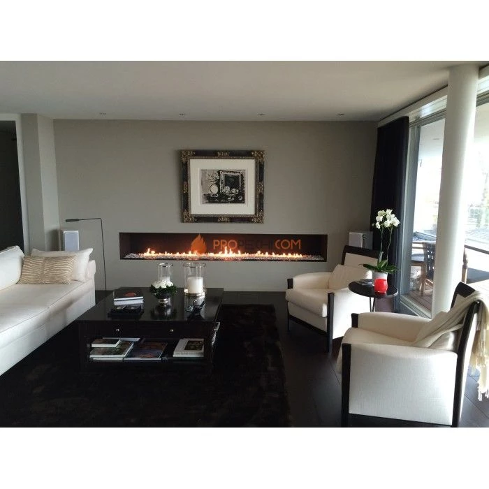 Газовая топка Vero Design Nippon Стандарт (1250x400 мм) D250 мм, горелка Line burner