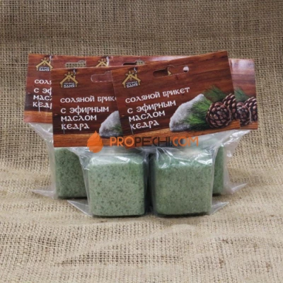 Соляная баня мини с эфирным маслом Кедр вес 0,2 кг