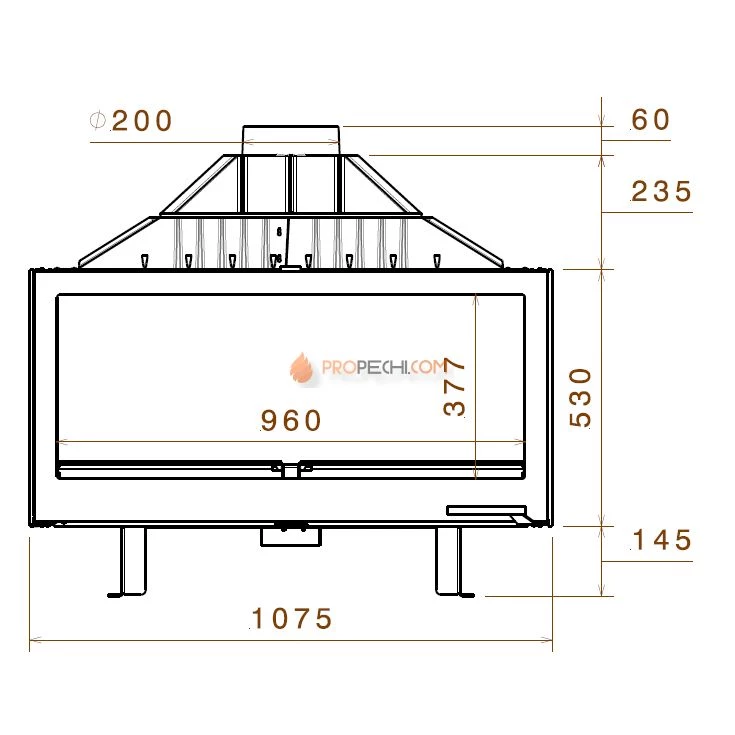 Каминная топка Liseo Castiron LCI 11 GF