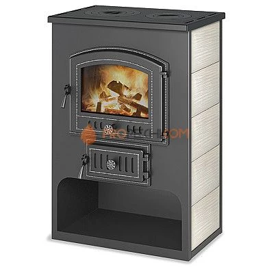 Печь-камин Везувий ПК-03 (224) с плитой (бежевый)