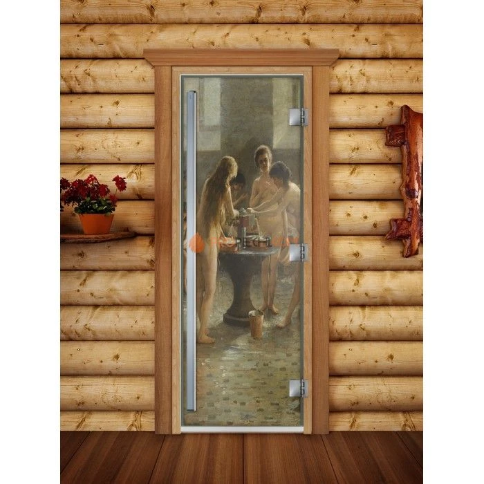 Дверь для бани DoorWood Престиж Фотопечать А071, 1900x700 мм