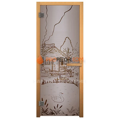 1900х700 мм "Банька" сатин матовая, левая