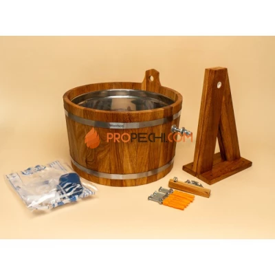 Обливное устройство Woodson с нержавеющей вставкой, 17 л., дуб