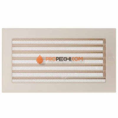 Вентиляционная решетка Kratki 17х30 с жалюзи кремовая