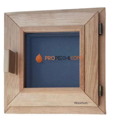 Окно Woodson PRO 40x40, стекло GREY ольха, правое