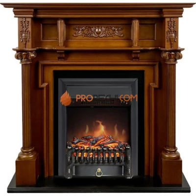 Каминокомплект Royal Flame Oxford - Орех с очагом Fobos FX Black
