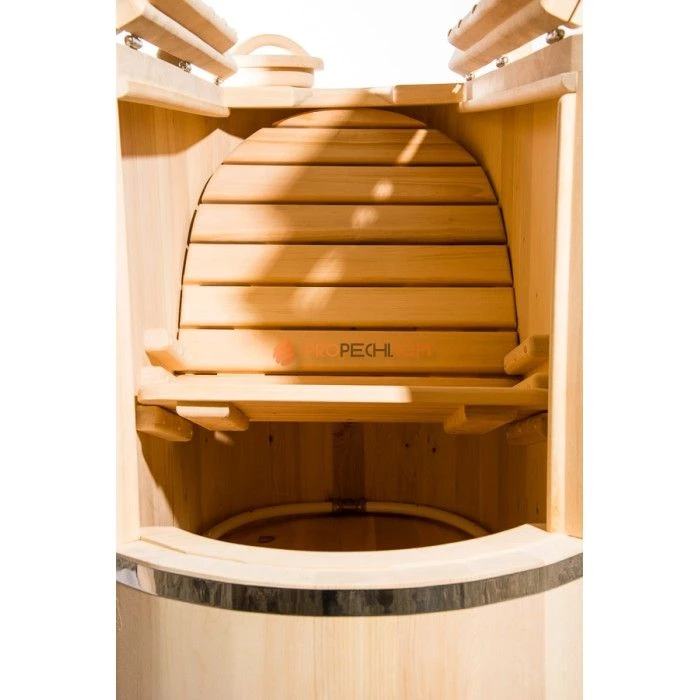 Фитобочка полулежачая НКЗ PREMIUM ЛЮКС из кедра, 115x78x140 см / 40 мм