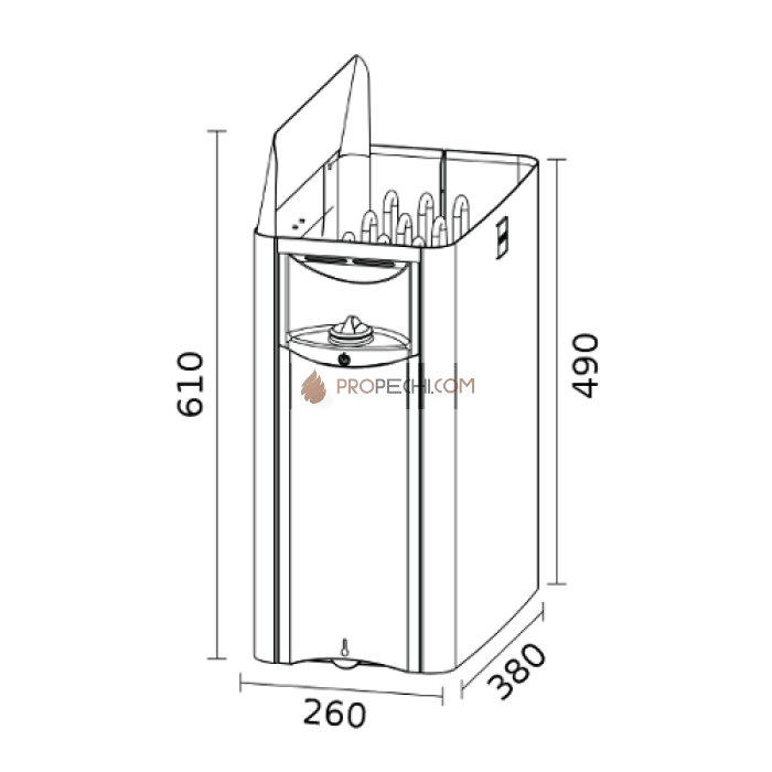 Электрическая печь Harvia The Wall SW60E (без пульта)