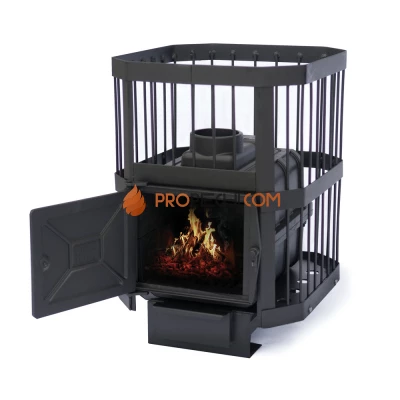 Чугунная банная печь "Сибирь-15" без выносного топочного канала