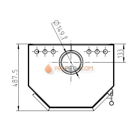 Печь-камин Thorma FRANKFURT, серая