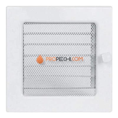 Вент.решетка 170х170 мм. белый с жалюзи