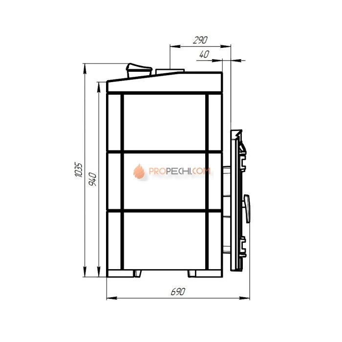 Чугунная печь для бани Атмосфера XL+ КТТ в облицовке Талькохлорит